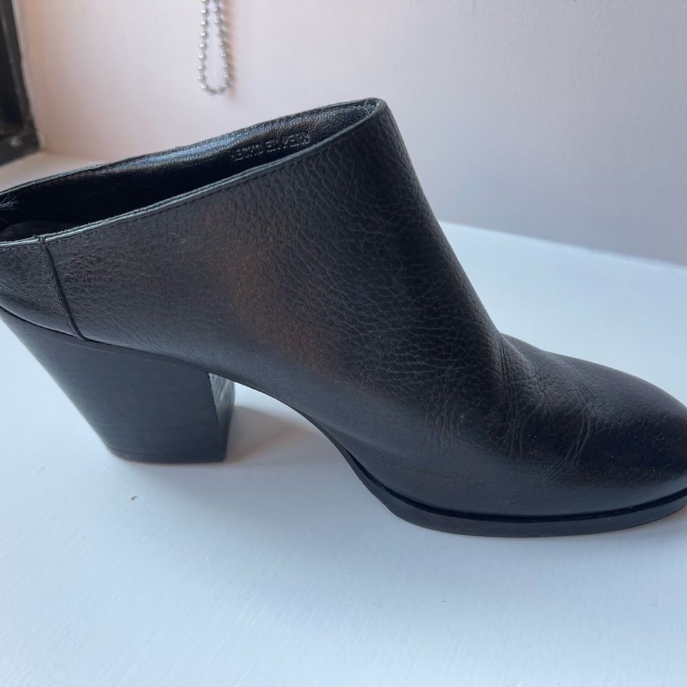 Rachel Comey Black Leather Block Heel Mules - Picture 3 of 10